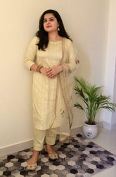 Almond Cotton Suit Set